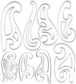 img 1 attached to 📐 Set of 8 French Curve Templates by Westcott