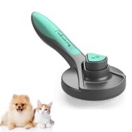 🐾 buramges self cleaning shedding comb with massaging particles for large, medium, and small pets - grooming brush with one-click convenience логотип