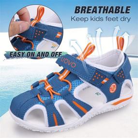 img 3 attached to Ultimate UOVO Sandals: Top-rated Athletic Outdoor Boys' Shoes for Toddlers