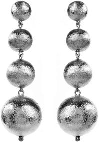 img 1 attached to Amrita Singh Silver 4 Tier Graduated Earrings: Add Elegance to Your Look