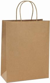 img 4 attached to 🛍️ Пакеты BagDream 10x5x13 25 шт. Коричневые крафт-пакеты с ручками - пакеты для покупок, товаров и розничной торговли для вечеринок, подарков и крупных заказов - 100% перерабатываемые подарочные пакеты.