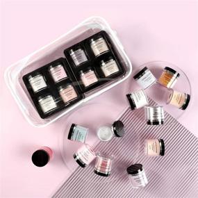 img 1 attached to 💅 Dipping Powder Nail Starter Kit in 10 Shades with Pink, White, and Glitter Set - Acrylic Dip Nail Powder System for DIY French Nail Manicures. No UV/LED Lamp Required for Travel-Friendly Use!