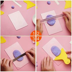 img 2 attached to Acrylic Clay Roller Set with Backing Board 🎨 | Craft Tool for Modelling, Shaping, and Sculpting Pottery