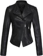 chouyatou womens collarless cropped leather women's clothing logo