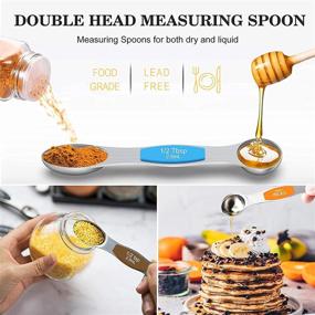 img 2 attached to 🥄 Wildone Stainless Steel Measuring Cups and Magnetic Measuring Spoons Set - 21 Piece Multicolor Bundle