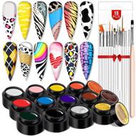 💅 saviland solid cream gel nail polish kit - 12 colors: high-quality gel paint set with 15pcs nail brushes for nail paint & art design logo