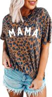 🐆 stylish womens madre leopard print t-shirts: trendy short sleeve mama shirts with cheetah mom graphics logo