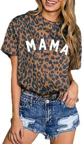 img 3 attached to 🐆 Stylish Womens Madre Leopard Print T-Shirts: Trendy Short Sleeve Mama Shirts with Cheetah Mom Graphics