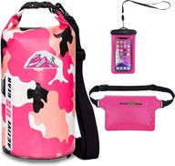 🌊 high-quality waterproof dry bag with phone pouch and waist bag (5l/10l/20l/30l) - ideal travel gear for kayaking, swimming, rafting, boating, beach, camping, fishing, hiking, snorkeling логотип