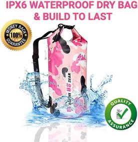 img 3 attached to 🌊 High-quality Waterproof Dry Bag with Phone Pouch and Waist Bag (5L/10L/20L/30L) - Ideal Travel Gear for Kayaking, Swimming, Rafting, Boating, Beach, Camping, Fishing, Hiking, Snorkeling