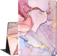 feams slim pu pink marble ipad 5th/6th generation case - smart 📱 auto sleep flip stand cover for ipad air 2, ipad 9.7 inch 2017/2018 logo