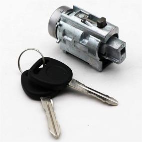 img 1 attached to Ignition Lock Cylinder with 2 Keys Compatible with Chevy Malibu Impala Olds Alero Pontiac Grand Am | Replaces OEM 12458191 12533953 15822350 19168637 25832354 10008