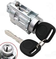 ignition lock cylinder with 2 keys compatible with chevy malibu impala olds alero pontiac grand am | replaces oem 12458191 12533953 15822350 19168637 25832354 10008 logo