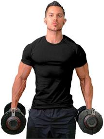 img 3 attached to 👕 Gray L M Men's Clothing: ZUEVI Athletic Bodybuilding T Shirts