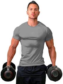 img 1 attached to 👕 Gray L M Men's Clothing: ZUEVI Athletic Bodybuilding T Shirts