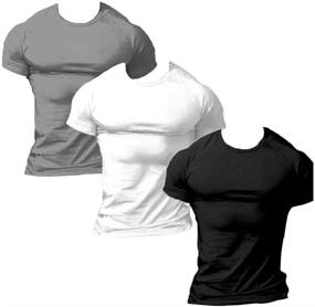 img 4 attached to 👕 Gray L M Men's Clothing: ZUEVI Athletic Bodybuilding T Shirts