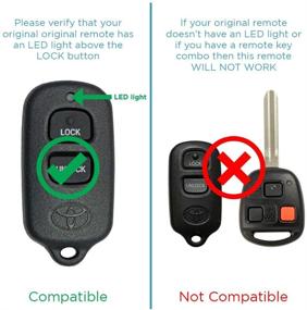 img 1 attached to 🔑 Keyless2Go RS3200 Replacement Remote Car Key Fob for Dealer Installed Keyless Entry