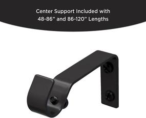 img 1 attached to Eclipse EC Black Wrap Around Window Curtain Rod, Adjustable Size 28-48 inches