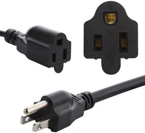 img 2 attached to 🔌 XINYUWIN UL Listed Power Cord Splitter Cable - 4 Outlet Cable Strip Saver - 20" Extension - 16AWG Black
