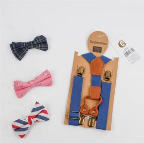 img 3 attached to 🎀 Аксессуары для мальчиков: Набор подтяжек и галстука для детей