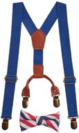 🎀 boys' accessories: child kids suspenders bowtie set logo