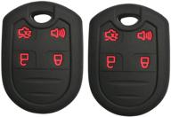 coolbestda 2pcs rubber 4buttons key fob protector remote skin cover case keyless jacket for ford f150 f-150 f250 f350 mustang fusion explorer taurus expedition lincoln mks mkx mkz navigator logo