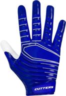 cutters gloves receiver royal x large logo