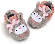 👶 timatego cozy fleece booties: stay-on slipper socks for newborns & infants with grippers - winter shoes for baby boys & girls logo
