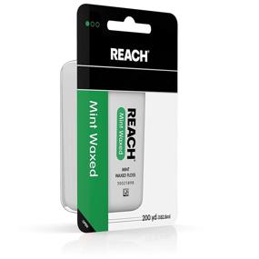 img 3 attached to 🦷 Premium Reach Dental Floss, Waxed & Mint Flavored, 1000 Yards Total (5-Pack)