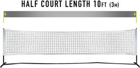 img 2 attached to 🏸 Franklin Sports Pickleball Net Set - Outdoor Portable Court + Paddles and Balls - (2) Paddles + (2) Pickleballs - Half Court Set