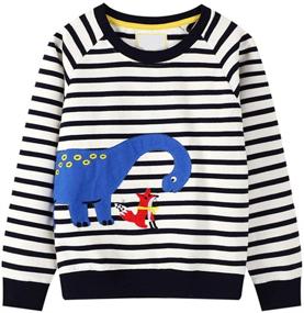 img 4 attached to BGIRNUK Crew Neck Sweatshirts Toddler Pullover Boys' Clothing in Fashion Hoodies & Sweatshirts