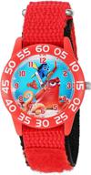 🕒 disney boy's 'finding dory' red quartz plastic and nylon watch, model: w002745 logo
