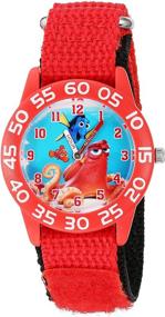 img 4 attached to 🕒 Disney Boy's 'Finding Dory' Red Quartz Plastic and Nylon Watch, Model: W002745