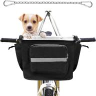 🚲 multi-functional bike basket: mattisam quick-release with dog seat belt, phone pouch & foldable design for pet travel & shopping logo