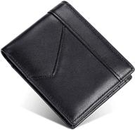 👔 sleek genuine leather rfid men's wallets: the ultimate accessory for men logo