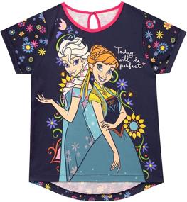 img 4 attached to ❄️ Стиль Ледяной Королевы: Футболка Disney Girls Frozen для маленьких принцесс