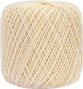 img 1 attached to 🧶 Нитки для вязания Coats в белом цвете - Модный материал для вязки, размер 3