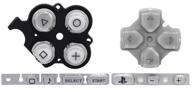 🎮 enhance your gaming experience with ostent buttons key pad set repair replacement - silver, compatible for sony psp 3000 slim console logo