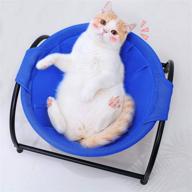 🐱 mw cat bed hammock with stand: modern look & washable design for small to large cats - 17’’ size logo