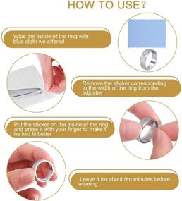 img 1 attached to 🔧 Blulu Ring Size Adjuster - Invisible Sizers for Loose Rings, Includes 5 Sheets (85 Pieces), with Clean Cloth for Wide Ring Fixing