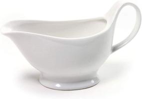 img 1 attached to 🍚 Aesthetic Norpro Porcelain Gravy Boat - 8350 White: Elegant & Functional Addition to your Table Setting