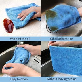 img 2 attached to 24-Pack Microfiber Cleaning Cloths - 4 Colors, Softer and More Absorbent Dust Cloths, Lint-Free Cleaning Rags, Multipurpose Towels for Home, Kitchen, Car, Window Cleaning - Size 16x12 inches