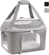 prodigen large cat carrier and pet travel bag for small to medium cats and dogs - soft and airline approved, escape-proof, breathable - small dog carrier and soft-sided pet carrier bag logo