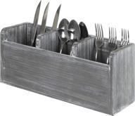 mygift 3 compartment rustic utensil holder логотип