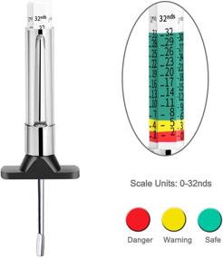 img 2 attached to 📏 Godeson 88702 Pack of 2 Smart Color Coded Tire Tread Depth Gauges