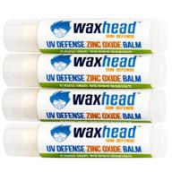 waxhead zinc oxide lip balm sunscreen (4 pack) - broad spectrum lip protection, moisturizes and nourishes lips! sunscreen lip balm with peppermint flavor logo
