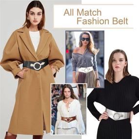 img 3 attached to 💃 Elevate Your Style with Elastic Vintage Stretch Fashion Waistband: Must-have Women's Belt Accessories