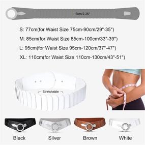 img 2 attached to 💃 Elevate Your Style with Elastic Vintage Stretch Fashion Waistband: Must-have Women's Belt Accessories