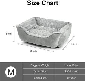 img 3 attached to 🐶 SIWA MARY Large, Medium, and Small Dog Beds – Machine Washable Rectangle Pet Bed with Soft and Thickened Breathable Dog Sofa Bed – Anti-Slip Bottom Puppy Beds