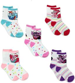 img 4 attached to 🧦 My Little Pony Girls 5-pack Crew Socks: Size 7-10 (Sock: 4-6), White Crew